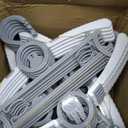 Baby Hangers for Closet Adjustable Kids Hangers 40 PCS, Stackable and Extendable Hanger for Clothes, with Windproof Buckles, Gray Non Slip Baby Hangeres for Nursery