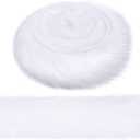 Syhood 2 Inches Wide Christmas Faux Fur Ribbon Trim Fabric Roll for Christmas Tree Decor or Wreath Bows Craft, 3 Yards Long (White)