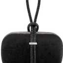 CARIEDO Women's Rhinestones Evening Handbag Crystal Clutch Bridal Purse for Wedding Prom Night Out Party (8700-black)