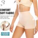 Werena Seamless Shaping Boyshorts Panties for Women Slip Shorts Under Dress Shapewear Shorts Tummy Control Underwear (White, M)