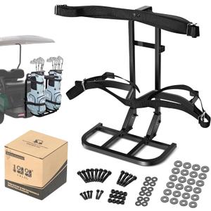 10L0L Universal Golf Cart Rear Seat Bag Holder Compatible with EZGO Club Car Yamaha, Fits Safety Grip Bar Maximum Wide 7in, No Drilling, Space Saving