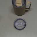 12oz Insulated Coffee Mug with Lid  Includes Two Lids, Stainless Steel Coffee Travel Mug with Handle, Double Wall Vacuum Insulated Camping Mug for Home, Office & Outdoor, Brown