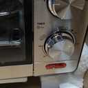 Gourmia GTF7350 6-in-1 Multi-function, Stainless Steel Air Fryer Oven - 6 Cooking Functions - Fry Basket, Oven Rack, Baking Pan & Crumb Tray, Included + Recipe Book (Silver)