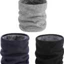 3Pcs Winter Neck Warmer Gaiter for Women Men Thermal Fleece Ski Face Mask Cover Windproof Scarf for Skiing Hiking
