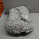 JOLLYVOGUE Calming Dog Bed for Small Dogs - 23 inches Donut Washable Small Dog Bed for Kittens & Puppies, Anti-Slip Round Fluffy Plush Faux Fur Cat Beds (Fits up to 25 lbs Pets, Grey) (01 - Smoke Grey)