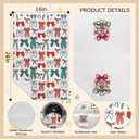 3 x Coquette Red and Green Christmas Bow Kitchen Towels, Preppy Christmas Dish Tea Towel for Kitchen, Girly Xmas Snowflakes Holiday Decorative Hand Towels for Bathroom, 16x24 Inches Set of 2