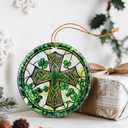 St. Patrick's Day Celtic Cross Christmas Ornaments: Christmas Tree Ornaments, Irish Holiday Decor, Stocking Stuffers, Christian Gifts, Religious Gifts, Cross Gift & Irish Shamrock Gift