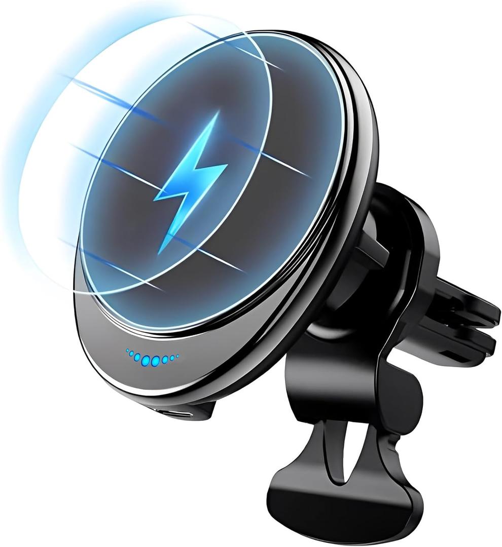 Magsafe Car Mount Wireless Car Charger [15W PRO ] Universal Vent Car Charging Fits iPhone16 Pro Max Plus Mini 16 15 14 13 12