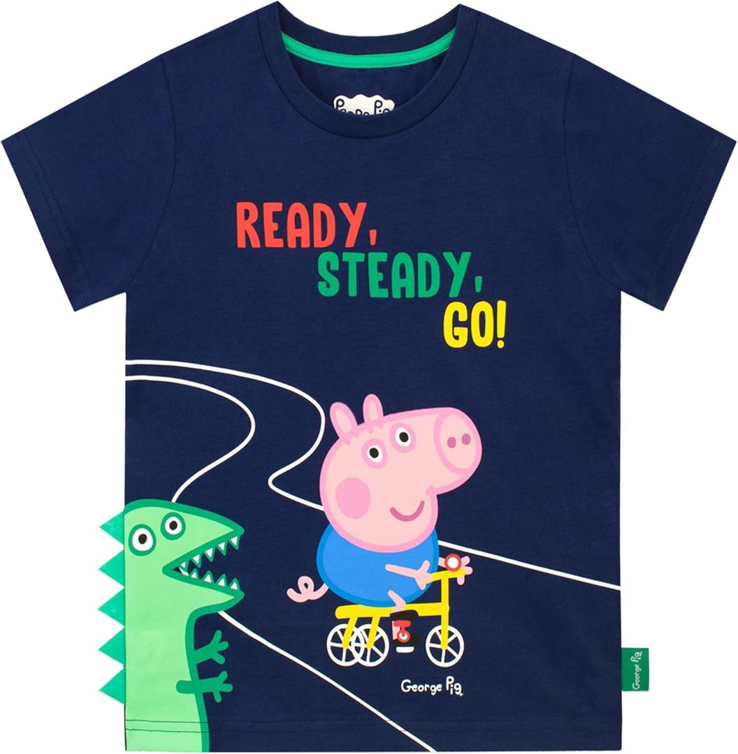 Peppa Pig Boys' George Pig T-Shirt (3) Peppa Pig Boys' George Pig T-Shirt (3)