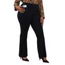 DGD Wrinkle-Free Stretch Dress Pants Plus Size for Women Pull-on Pant Ease into Comfort Office Pant XL-D