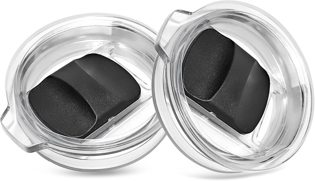 Tumbler Lids for YETI 6 oz/ 8oz/ Stackable Mug & Yeti Rambler 10 oz Tumbler Lid, MagSlider Lids for Yeti Espresso/Coffee Mug 6oz, Replacement Lid for Ye-ti Rambler 10 oz Tumbler (2 Pack)