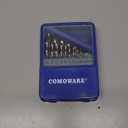 COMOWARE Drill Bit Sets for Metal- 19 Pcs Straight Shank M2 HSS Drill Bits for Stainless Steel, Cast Iron, Plastic and Wood