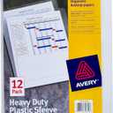 Avery Heavy Duty Plastic Document Sleeves, Holds up to 25 Sheets, 12 Clear Sleeves (72611)
