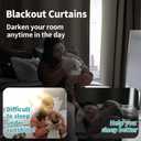 BGment Blackout Curtains for Living Room 84 Inch Length 2 Panels Set, Full Room Darkening Thermal Insulated Noise Cancelling Window Curtain for Bedroom, Each Grommet Curtains 42 Inch Wide, Cashmere