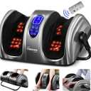 TISSCARE Shiatsu Foot Massager with Heat: FSA HSA Eligible Foot Massager for Neuropathy, Plantar Fasciitis and Pain Relief-Massage Feet/Leg/Calf/Ankle at Home/Office, Christmas Gifts for Women and Men (Gray)