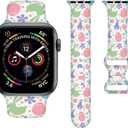 Cartoon Holiday Bands Compatible with Apple Watch Band 38MM 40MM 41MM 42MM 44MM 45MM 49MM, Silicone Strap Compatible with iWatch Bands Ultra Series SE 9 8 7 6 5 4 3 2 1 for Women Men