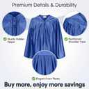 4Pcs Kindergarten Graduation Gown Sets with Year Tassel Stole and Certificate for Unisex Preschool Kids, 4, Royal Blue, 24(3'3"-3'5")