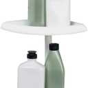 Zenna Home 2153WW2 Tension Pole Shower Caddy, 7.2 in OAL, 10.6 in OAW, 4-Shelf, Plastic, White