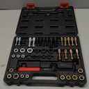 Thread Repair Thread Chaser Tool Set - 49PCS Thread Cleaner Rethreading Master Kit Metric SAE Bolt Restorer File Nut Rethreader Automotive Wheel Stud Spark Plug Engine Standard Screw Threading UNC UNF