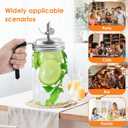 Mason Jar Flip Lids, Stainless Steel Wide Mouth Airtight Canning Lids with Handle and Non-Slip Design, Easy-to-Use Sealed Lids for Mason Jars