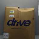 Drive Medical RTL11158KDR Folding Steel Bedside Commode Chair, Portable Toilet, 350 Pound Weight Capacity with 7.5 Qt. Bucket, Grey