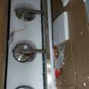 4 Light Bathroom Vanity Light, Brushed Nickel LED Vanity Lighting with Acrylic Shades,3000-6000K Dimmable Bathroom Wall Lamp for Mirror Kitchen Living Room Hallway Cabinet Porch