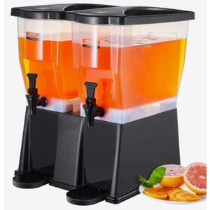VEVOR Beverage Dispenser, 3 Gallon x 2 Drink Dispensers for Parties, Plastic Juice Dispenser with Stand Spigot Lid, Iced Tea Lemonade Juice Water Dispenser, for Restaurants, Hotels, Parties