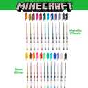 Innovative Designs Minecraft Gel Pens Set for Kids, 24 Pack with Glitter Gel Pens, Cute Pens for Boys and Girls