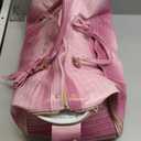 Garment Bags for Travel, 2-in-1 Convertible Travel Garment Duffle Bag for Women, Foldable Carry On Garment Bag with Shoe Compartment & Toiletry Pocket, PU Leather Weekender Bag, Pink-White