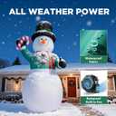 15 FT Christmas Inflatables Snowman Outdoor Decorations, Blow Up Snowman with Candy Cane Yard Decor for Garden Lawn Xmas Party
