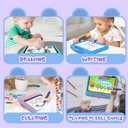 Kid-Friendly Stylus Pens for Touch Screens with Tethers - Mixoo Anti-Rolling Tablet Stylus 2 Pack for Kids, Compatible with iPad, iPhone, Tablets, Kindle and All Touch Screen Devices (Blue+Purple)