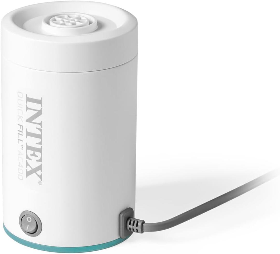 INTEX QuickFill Electric Air Pump: Inflates and Deflates Air Mattresses, Inflatable Kayaks, Boats, Toys (14.1CFM)