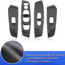 Car Door Power Window Lift Switch Protection Decor Panel for Nissan Sentra 2020 2021 2022 2023 2024 2025 Auto Interior Accessories Armrest Side Pull Handle Trim Cover Carbon Fiber Style 4Pcs