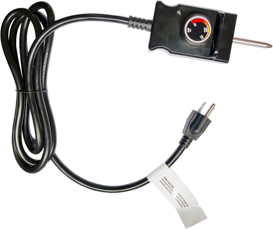Replacement Thermostat Analog Control Power Cord for Masterbuilt MB20070210 Analog Electric Smokers