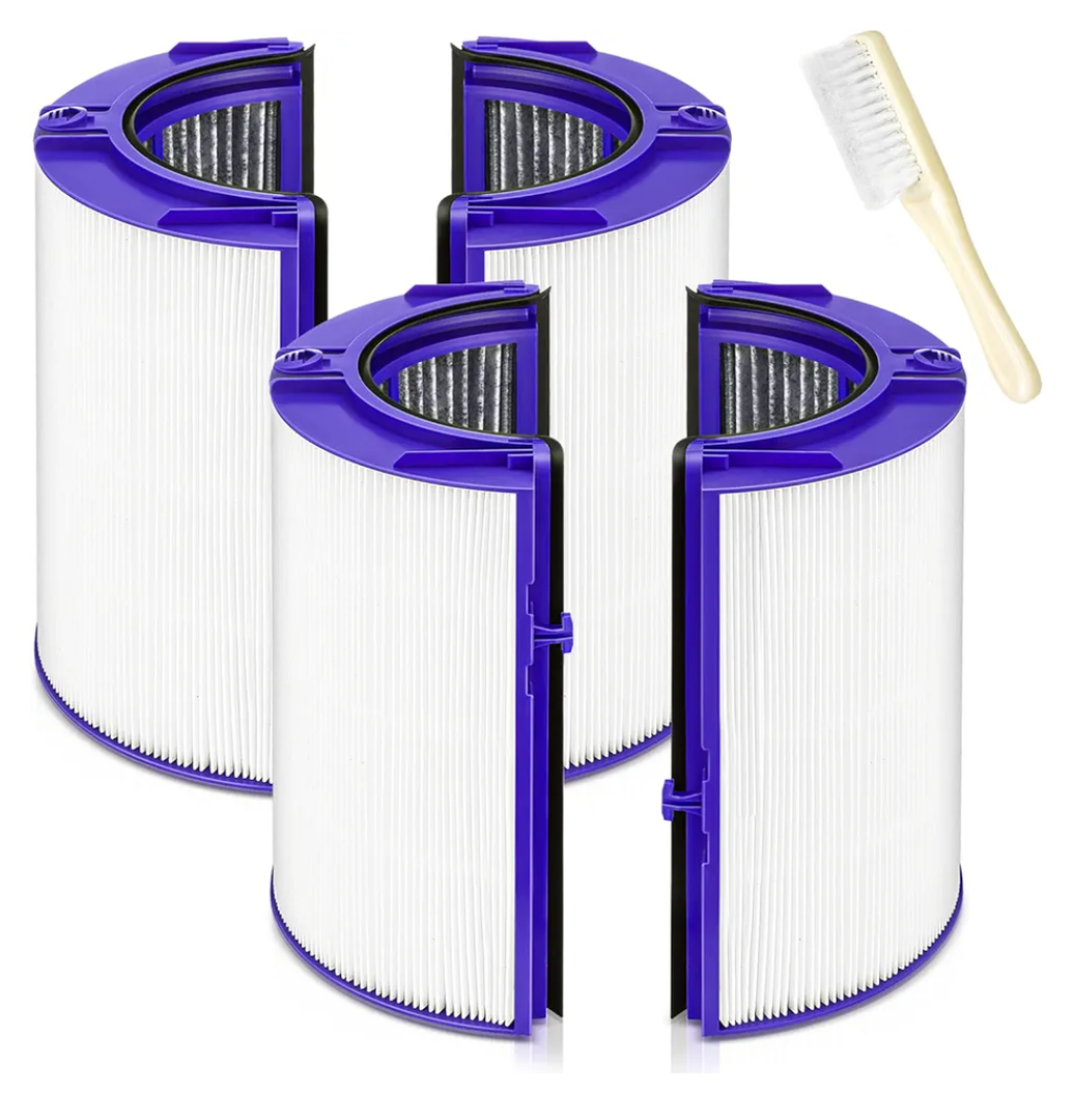 360 Combi Glass HEPA + Carbon Air Purifier Filter Replacement for Dyson HP10 HP07 TP10 TP09 TP07 TP06 TP04 TP4A HP04 HP06 HP09 HP4B PH01 PH02 PH03 PH04 DP04 Pure Cool Hot Humidify Fan, 2 Pack, Blue