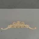 1Pcs Long Carved Wood Onlays Appliques for Window Bed Door Wall Furniture Cabinet Fireplace (04,48x13cm/18.90x5.12in)