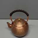 Funmaker Handmade Solid Copper Tea Pot Kettle Stovetop Teapot Thick Hammered Copper Tea Pot Kettle Stovetop Teapot Made for gasstove tops pure copper kettle (Type 3-1400ml)