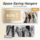 HOUSE DAY Space Saving Hanger Hooks 60 Pack, White Clothes Hanger Connector Hooks, Heavy Duty Hangers Hook Space Saver, Sturdy Hanger Connector Hook, Premium Cascading Hangers for Closet