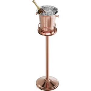Ice Bucket with Stand Standing Champagne bucket for Party Stainless Steel Wine Bucket Wine Cooler with Stand 5L Wine Chiller for Bar Ktv Weding