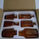 12Pcs Glass Bud Vase Set, Small Dark Brown Flower Vase for Centerpieces, Bud Vases in Bulk, Mini Vintage Vase for Rustic Wedding DecorationsAmber