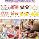 48 Pcs Farm Animal Stickers for Kids - face Sticker with Chicken, Pig, Cow, Sheep, Rabbit, Dog, Cat - Make a Fun Farm Themed face Sticker for Toddlers, Scrapbooking, DIY CraftsBack To School Gifts