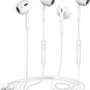 2 Pack Wired Headphones for iPhone Earbuds with Lightning Connector Earphones with Built-in Microphone & Volume Control Compatible with iPhone 7/8/X/11/12/13/14Pro