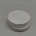 Marble Coasters Set of 4, Handcrafted Drink Protectors, Natural Stone Coaster Bar & Table Decor, Modern Desk Aesthetic Accessories, Non-Slip Luxury Gift (Marble White Round)