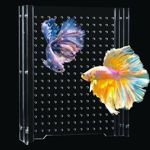 Acrylic Fish Tank Divider,10 Gallon Tank Divider,Adjustment Clear Fish Tank Separator Set with Suction Cups (10gal)