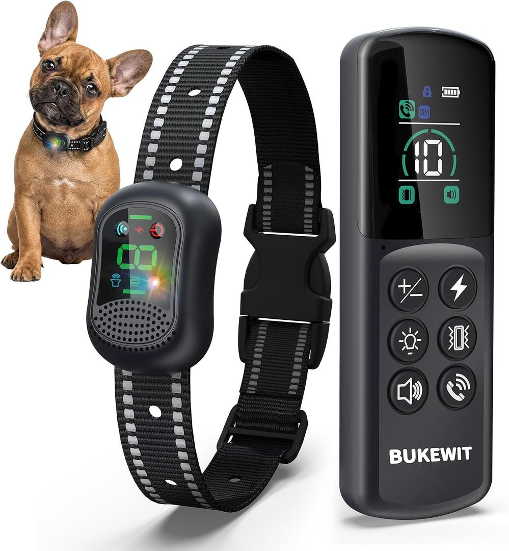 Shock Collar for Dogs, 4900FT Dog Training Collar with Remote, IP67 Waterproof Rechargeable E Collar for Dogs, 4 Training Modes, Voice Call, for Small Medium Large Dog(10-120Lbs)
