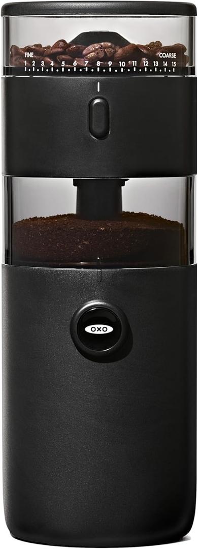 OXO Brew Compact Conical Burr Coffee Grinder, Black