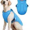 Kuoser Dog Cooling Vest Harness, Large Dog Cooler Jacket with Adjustable Buckle for Outdoor Beach, Hiking, Training Blue XL (XL (Chest Girth:22.8-29.5''))