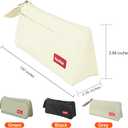 Pencil Case Large Capacity Pencil Pouch equipped with Simple & Convenient Design, for learn & Office Stationery OrganizerBeige