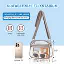 Busiuw Clear Bag for Stadium Events - Stadium Approved Small Mini Clear Purse, Men's Shoulder Bag for Sports Concerts