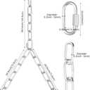 Heavy Duty Porch Swing Hanging Chain Kit (2 Pack) 1500 Lbs Capacity, Up to 7.1ft Length- Rustproof Zinc-Plated, 4 Quick Links & 2 Y-Chain Assemblies, Indoor/Outdoor Hanging Hardware(Silver)